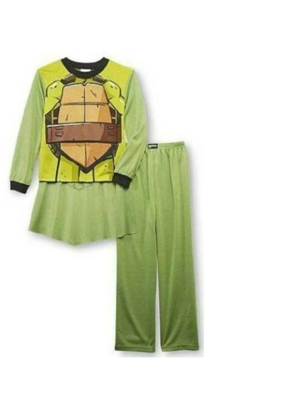 TMNT Pajamas 8 Boys Teenage Mutant Ninja Turtles Green 3 Pc Shirt, Pants & Cape